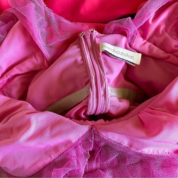 Maria Lucia Hohan Dress Iselin Tulle Maxi Birthday Fun Wedding Pink 4 GUC - Picture 5 of 9